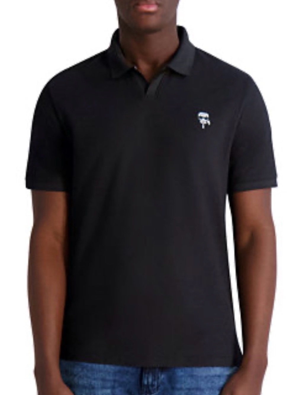 Karl Lagerfeld. Regular-Fit Karl Head Piqué Polo Shirt euc